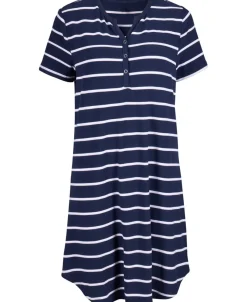 Fashion Women's Soft Knit Henley Nightie Women Sleepwear