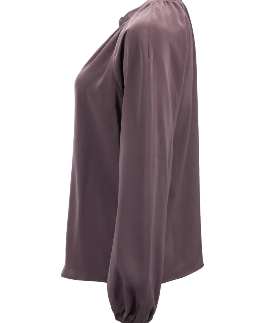 Hot Women's Soft Satin Blouse Women Tops
