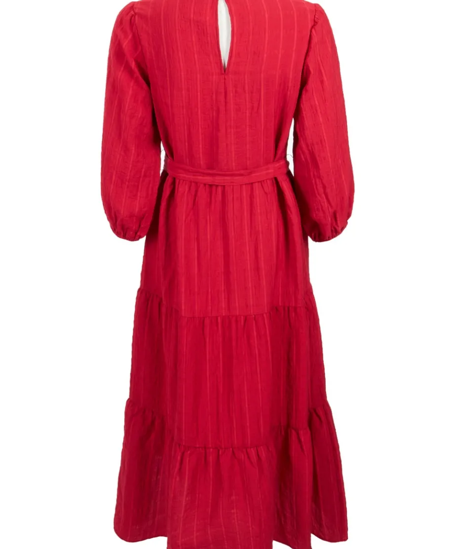 Hot Women's Textured Long Sleeve Tier Dress Women Dresses