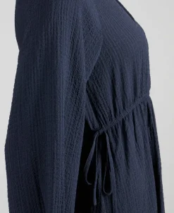 Fashion Women's Textured Tie Waist Dress Women Dresses
