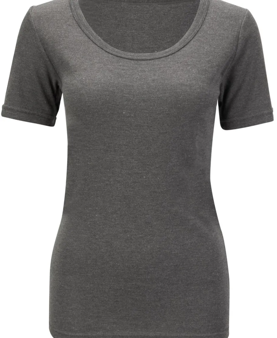 Hot Women's Thermo Scoop Neck Thermal Short Sleeve Top Women Thermals|Women'S Thermals