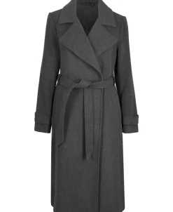 Clearance Women's Tie Waist Longline Coat Women Jackets & Coats