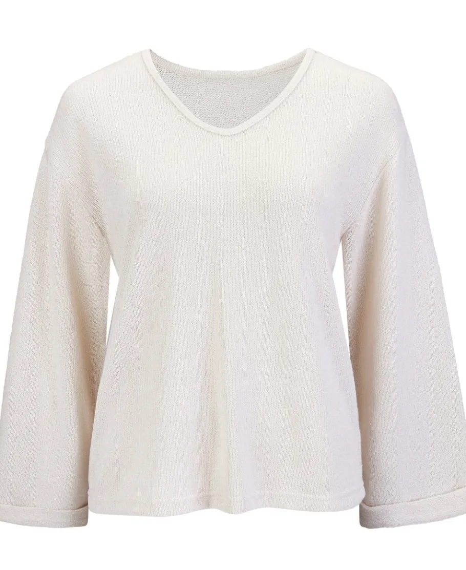 Outlet Women's V Neck Textured Boxy Top Women T-Shirts|Tops