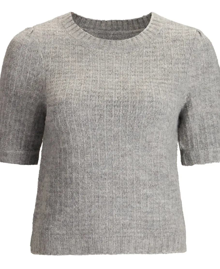 Best Women's Waffle Short Sleeve Jumper Women Knitwear
