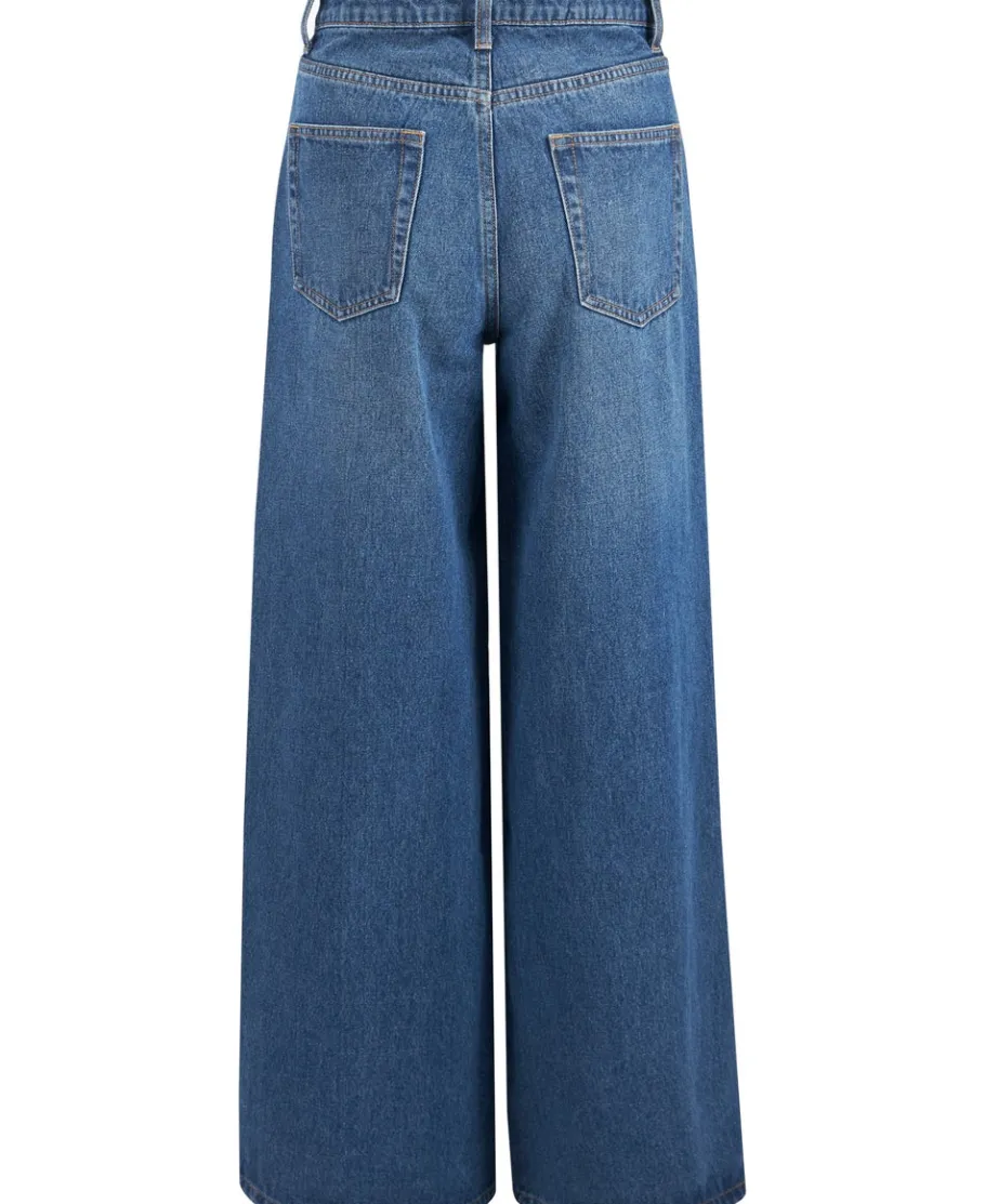 New Women's Wide Leg Stud Jeans Women Jeans & Jeggings