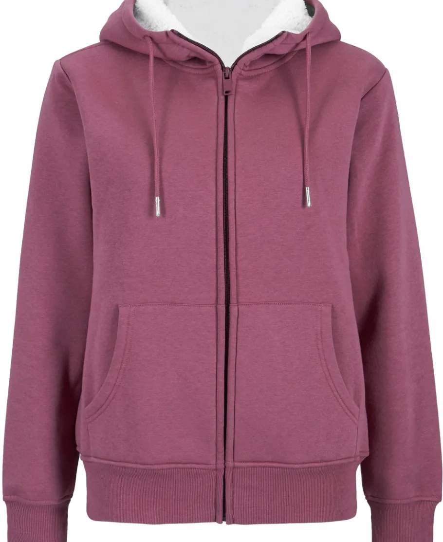 Online Women's Zip Thru Sherpa Hoodie Women Sweats & Fleece